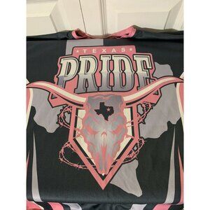 Texas Pride Women Jersey Sz XL Southern By The Grace Of‎ God Pink Gray
